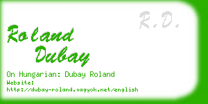 roland dubay business card